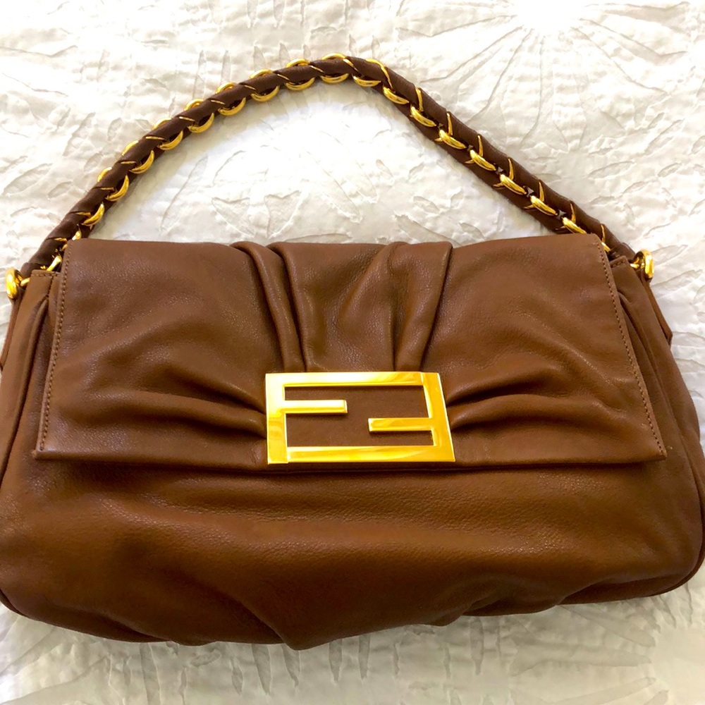 Fendi brown leather bag